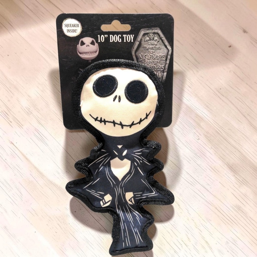 Disney 30th Aniv Nightmare Before Christmas Jack Skellington 10" Flattie Toy NWT